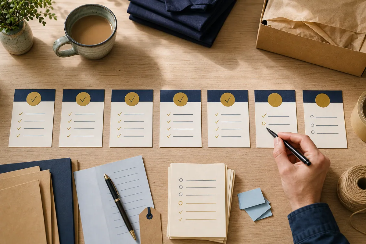 Piloto de automatización para una pequeña empresa en siete tarjetas, desde la preparación hasta las pruebas y la revisión final